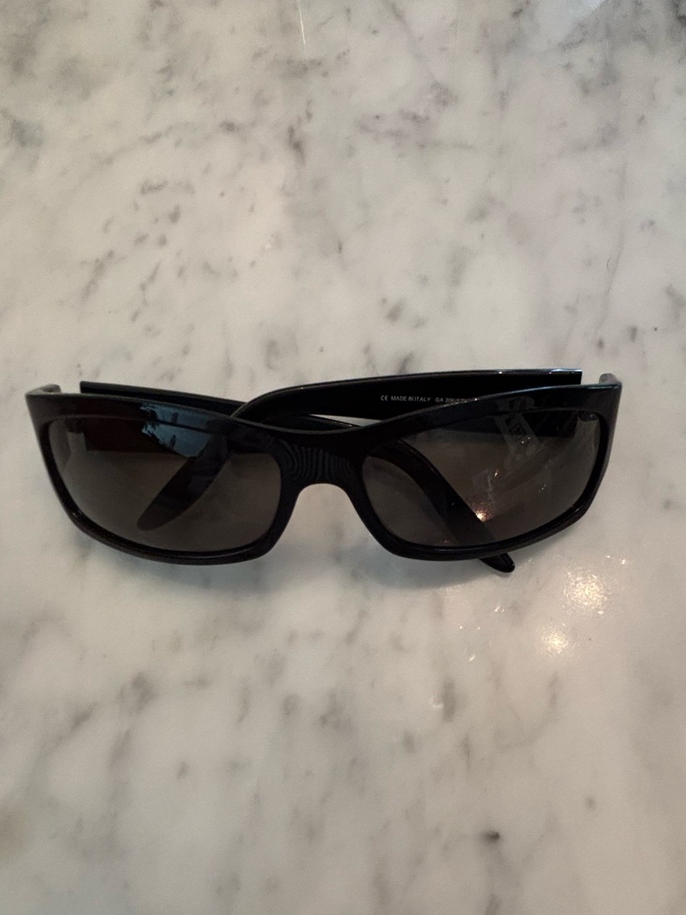 Giorgio Armani black sunglasses with crystal logo